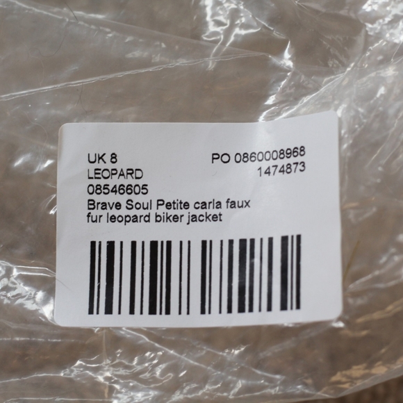 Brave Soul Carla Faux Fur Leopard Jacket- 4P- NWT - Picture 16 of 16